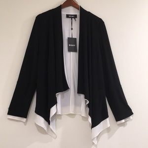 NWT DKNY Black/White Cardigan